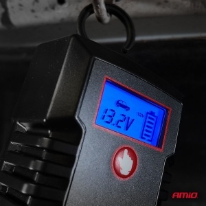 Încărcător baterie digital 12V/24V 8A AMIO PRO HOOK – Redresor baterii AGM, GEL, STD și LiFePO4 - Img 7