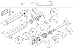 Kit reparatie cilindru ridicare Manitou 746798 - Img 3