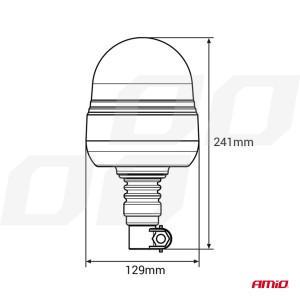 Lampa stroboscopica 12/24V, 39LED, WAR09P, ECE R10 R65, IP56 - Img 2