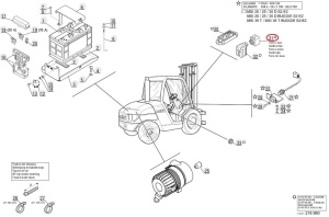 Releu electric 12V Manitou 225183 - Img 3