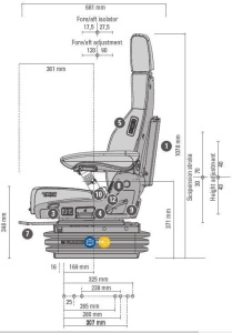 Scaun excavator / incarcator frontal GRAMMER Actimo Evolution - Img 2