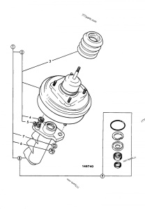 Servo frana pentru buldoexcavator JCB 3CX 4CX 15/905501 - Img 3