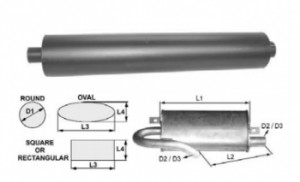 Toba de esapament 1068 mm pentru stivuitor Clark