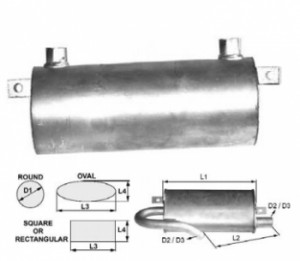 Toba de esapament 380 mm pentru stivuitor Hyster