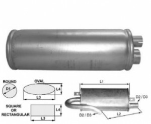 Toba de esapament 407 mm rotunda pentru stivuitoare Clark