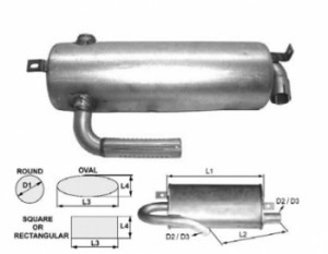 Toba de esapament 492 mm rotunda pentru stivuitor Clark
