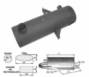 Toba de esapament 505 mm pentru stivuitoare Clark