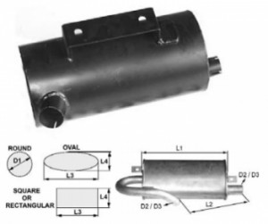Toba de esapament rotunda 320 mm 118TA1187 pentru stivuitoare Jungheinrich