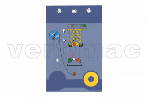 Autocolant panou control jos nacela Haulotte H12SX /H15SX / H18SXL 307P217490