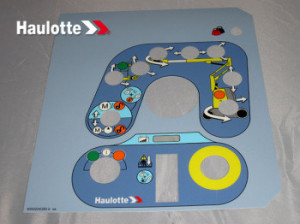 Autocolant pupitru comanda jos nacela Haulotte HA12CJ