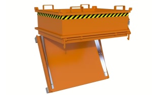 Container mini stivuibil cu fund basculabil 0.4mc 750kg - Bauer MSB-400 - Img 1