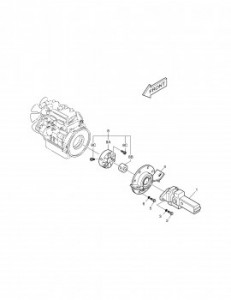 Cuplaj motor pentru miniexcavator Daewoo Doosan 3.5 tone