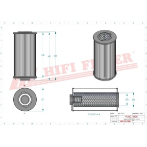 Filtru hidraulic SH74024, P17-0618, P56-6983, 2505001940, 32/916900, HD1040, Y104000T0000, HY13215, SH 74024 - Img 2