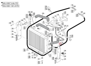 Furtun inferior radiator Manitou 236170