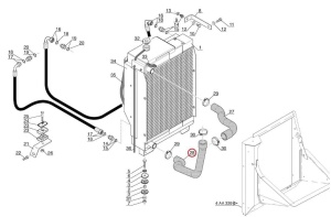 Furtun inferior radiator Manitou 251365 - Img 2