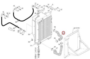 Furtun superior radiator Manitou 242523