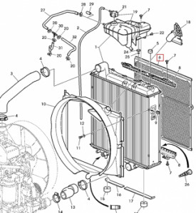 Grill radiator pentru tractor John Deere