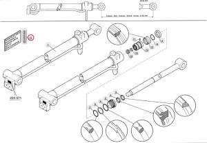 Kit reparatie cilindru hidraulic Manitou 550697 - Img 3
