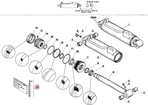 Kit reparatie cilindru inclinare Manitou 202095 - Img 3