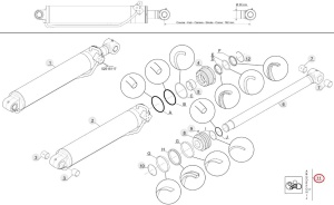 Kit reparatie cilindru ridicare Manitou 964980 - Img 3