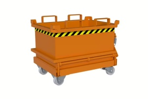 Minicontainer stivuibil cu fund basculabil 0.15mc 500kg - Bauer MSB-150 - Img 2