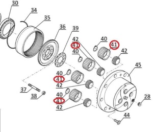 Pinion satelit reductor Manitou 562509