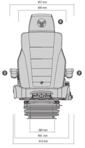 Scaun excavator / incarcator frontal GRAMMER Actimo Evolution - Img 3
