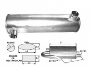 Toba de esapament 550 mm pentru stivuitor Clark