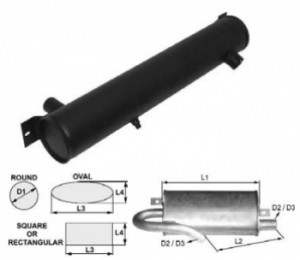 Toba de esapament 745 mm pentru stivuitor Clark