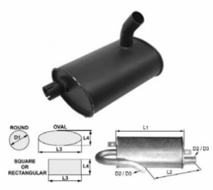 Toba de esapament ovala 305 mm pentru stivuitor JCB