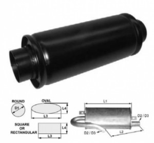Toba de esapament rotunda 300 mm pentru stivuitor Hyster