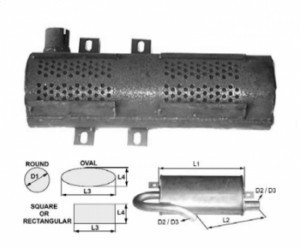 Toba de esapament rotunda 370 mm pentru stivuitoare Hyster