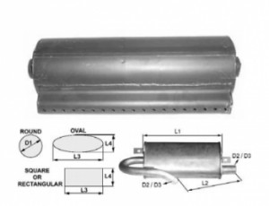 Toba de esapament rotunda 383 mm pentru stivuitor Hyster