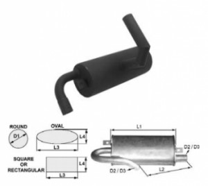 Toba de esapament rotunda 440 mm pentru stivuitoare Hyundai