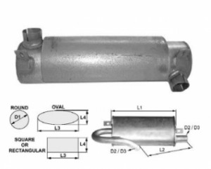Toba de esapament rotunda 515 mm pentru stivuitoare Hyster
