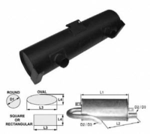 Toba de esapament rotunda 705 mm 139TA1529 pentru stivuitoare Jungheinrich