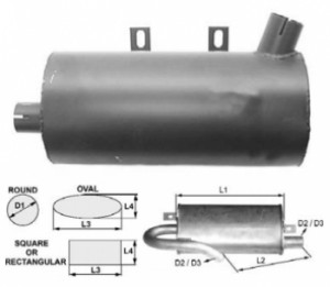 Toba esapament rotunda 320 mm 118TA1231 pentru stivuitoare Jungheinrich