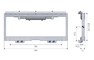 Translatie laterala stivuitor 12000 kg - latime 2200mm - TRF4120.220P - Img 2