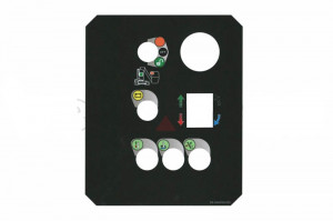 Autocolant panou control jos nacela Haulotte 2420342320