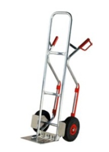 Carucior de mana 250kg pretabil pt trepte, roti pneumatice h 1225mm