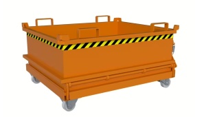 Container mini stivuibil cu fund basculabil 0.4mc 750kg - Bauer MSB-400 - Img 2