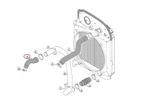 Furtun circuit răcire Manitou 300774