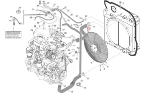 Furtun superior radiator Manitou 296501