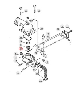Inel O-ring termostat Manitou 563294