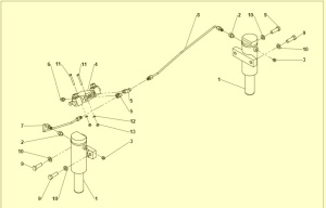 Kit etansare cilindru compensator punte spate incarcator telescopic Haulotte HTL - Img 2