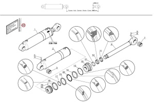 Kit reparatie cilindru hidraulic Manitou 604316 - Img 2