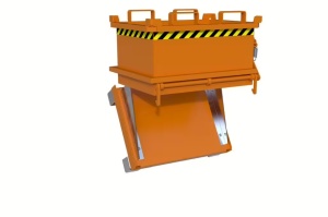 Minicontainer stivuibil cu fund basculabil 0.15mc 500kg - Bauer MSB-150 - Img 3