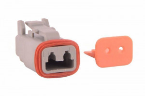 Mufă conector Deutsch, 2 pini, tată CO-DT02M DT06-2S 119056 - Img 1