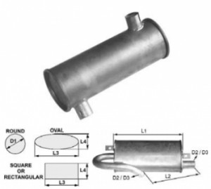 Toba de esapament 360 mm rotunda pentru stivuitor Clark