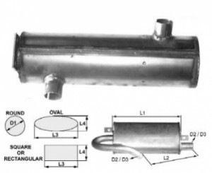 Toba de esapament 390 mm rotunda pentru stivuitor Clark